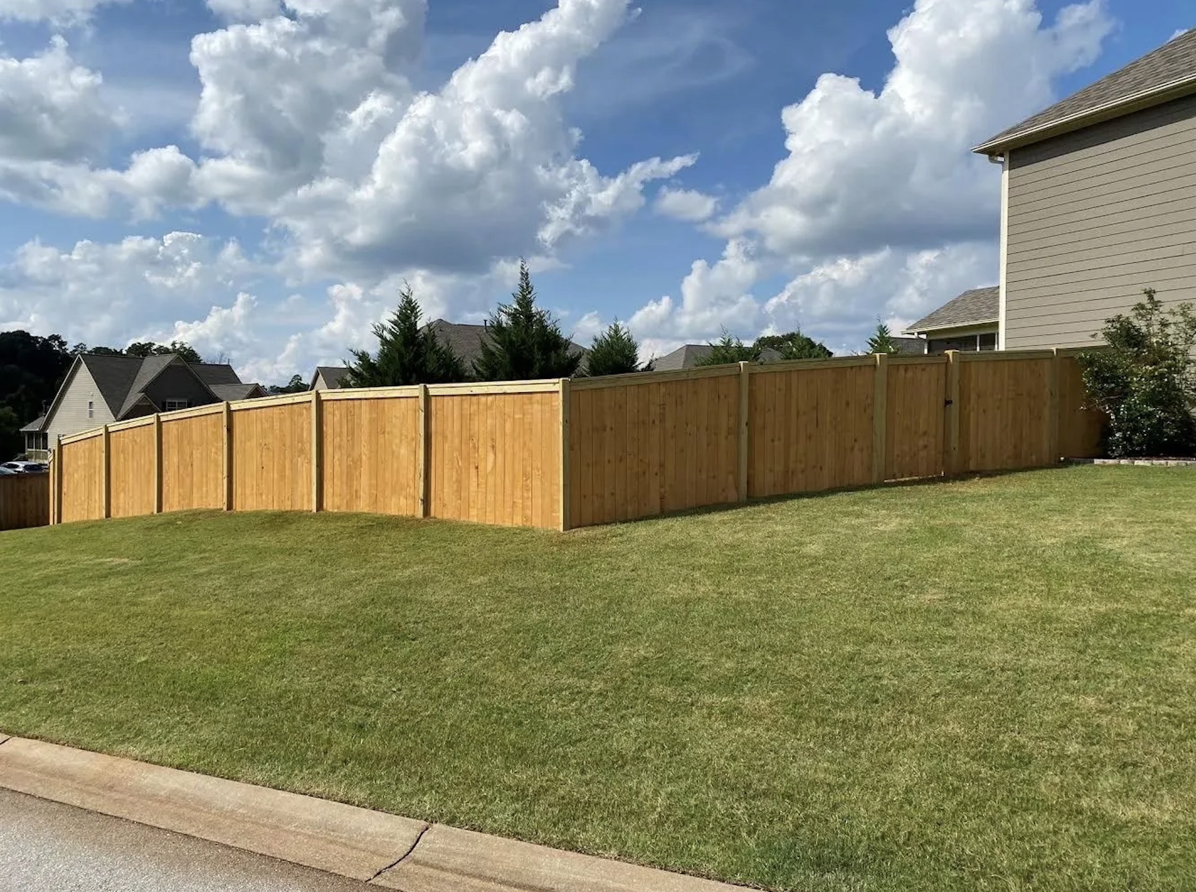 wood fence install